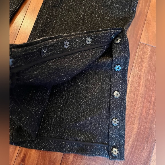 Free People Black Tweed Wide-Leg Wool Pants - Picture 7 of 9